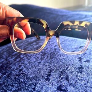 Clear tortoise shell frames!